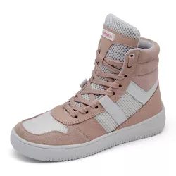 Tenis Feminino Sneakers Lirom Fitness Rosê e Branc... - CALÇADOS LIROM