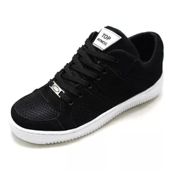 Tênis Casual Conforto Top Fitness Cano Baixo Preto... - CALÇADOS LIROM