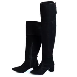 Bota Over The Knee Lirom Cano Super Longo Preta - ... - CALÇADOS LIROM