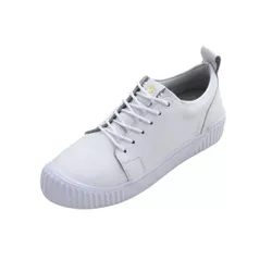 Tênis Casual Lirom Flat Em Couro Branco - C400 - CALÇADOS LIROM