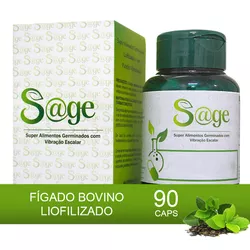 Fígado Bovino Liofilizado - 90 Cápsulas - 117cp - S@ge Scalar