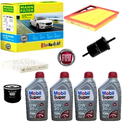 Kit Troca de Óleo 0w20 Mobil com Filtros Fiat Cron... - Sermi