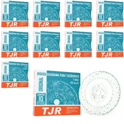 Kit 10 Caixas Disco TJR Diagrama para Tacógrafo 7 ... - Sermi