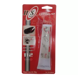 Cola Silicone Alta Temperatura Vermelha 50g - Sermi