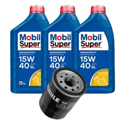Kit Troca de Óleo 15w40 Mobil Semi-Sintético Uno P... - Sermi