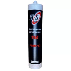 Cola Silicone Alta Temperatura Preta 300g - Sermi