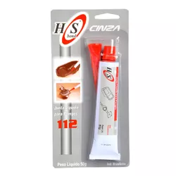 Cola Silicone Alta Temperatura Cinza 50g - Sermi