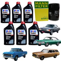 Kit Troca de Óleo Mobil 20w50 Mineral Motor 4.1 6c... - Sermi