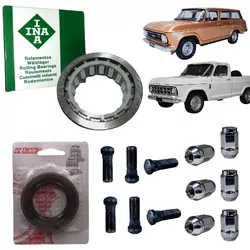 Kit Rolamento Roda Traseira Semi Eixo GM A10 C10 D... - Sermi