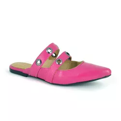 Mule Couro Pink Com Ilhós - 36046 - SERRA BELLA CALCADOS