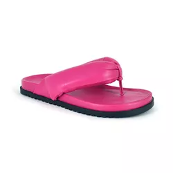 Chinelo Puffer Couro Pink - 38059 - SERRA BELLA CALCADOS