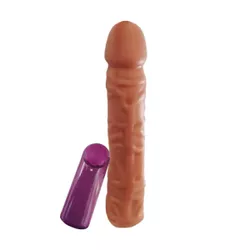 *Prótese 19x12cm Com Vibro GS (B32001) - Bege - 36... - Sexy Shop BH