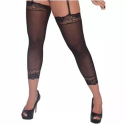 *Meia 7/8 Com Renda Califórnia (CF0101). - Preto -... - Sexy Shop BH