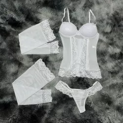 *Espartilho Babado (CF023) - Branco - 28341 - Sexy Shop BH