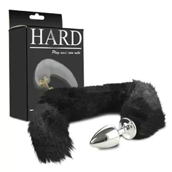 Plug de Metal Cromado Com Cauda Hard (HA116C) - Pr... - Sexy Shop BH