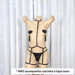Cinta Liga Com Strapy (LG002) - Preto - 33366 - Sexy Shop BH