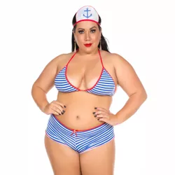 Fantasia Mini Marinheira Sexy Plus Size (PS2077) -... - Sexy Shop BH