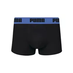 *Cueca Sunga Cotton Puma (ST437) - Preto c/ Azul -... - Sexy Shop BH