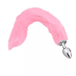 *Plug Metálico Com Cauda SI (ST551) - Rosa - 25... - Sexy Shop BH