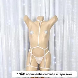 Cinta Liga Com Strapy (LG002) - Branco - 33366 - Sexy Shop BH