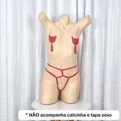 Cinta Liga Aberta (LG004) - Vermelho - 33374 - Sexy Shop BH