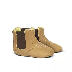 Botina Baby Couro Suede Areia - Silverado Botas - s1101-1-7 - SILVERADO BOTAS
