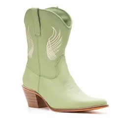 Bota Texana Feminina Couro Plume Oliva - Silverado Botas - 2207 - 6 - SILVERADO BOTAS
