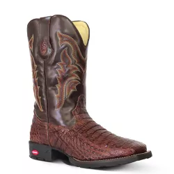 Bota Texana Exótica Masculina Couro Jacaré Pinhao e Dallas Cafe - Silverado Bota... - SILVERADO BOTAS
