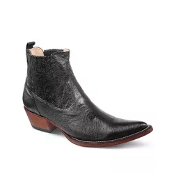Botina Exótica Masculina Couro Avestruz Barriga Preta - Silverado Botas - 2871-1... - SILVERADO BOTAS