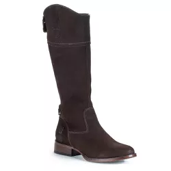 Bota Hípica Masculina Couro Nobuck Café Coleção Pantanal - Silverado Botas - 878... - SILVERADO BOTAS
