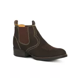 Botina Infantil Couro Nobuck Café - Silverado Botas - 308i-1 - SILVERADO BOTAS
