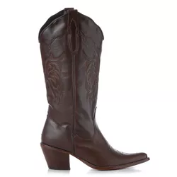 Bota Texana Feminina Couro Dallas Cafe - Silverado Botas - 22854 - 1 - SILVERADO BOTAS