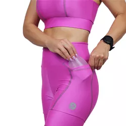 Short de Corrida Feminino Compressão Sprint Race Rosa Com Bolso - Sprint Race 