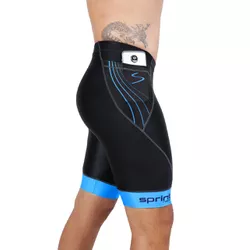 Bermuda de Compressão para Corrida Sprint Race Masculina Azul Com Bolso - Sprint Race 