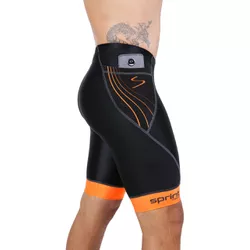 Bermuda de Compressão para Corrida Sprint Race Masculina Laranja Com Bolso - Sprint Race 
