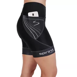 Bermuda de Compressão para Corrida Sprint Race Feminina Preta Com Bolso - Sprint Race 
