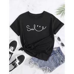 Camiseta Estampada Frente Smile Sorria - SMILE - Atacado Leandrinho