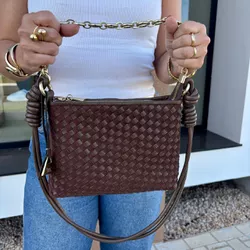 BOLSA LUA - PEQUENA TRAMADA - PINECONE - B-LUA - Talita Fidelis | Para mulheres que sabem onde querem pisar