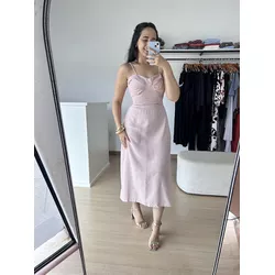 Vestido Midi Amelia- Rose - THAIS VENTURA