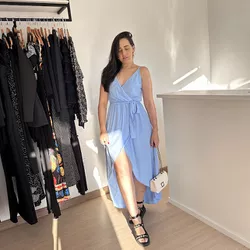 Vestido Izabelle -Azul - THAIS VENTURA