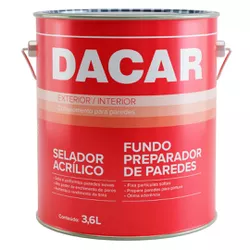 DACAR FUNDO PREPARADOR BASE AGUA 3,6LT - Tintas Oliveira
