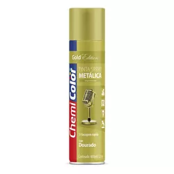 CHEMICOLOR SPRAY METALICA DOURADA 400ML - Tintas Oliveira