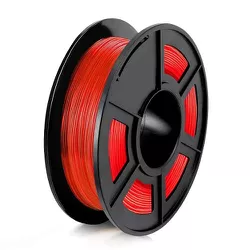 Filamento Flexivel Sunlu 1.75mm - 1kg - Transparente Vermelho - TOPINK3D