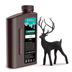  Resina UV Lavável em água SUNLU 1kg Preto - TOPINK3D