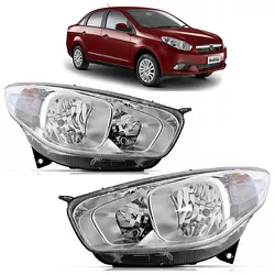 Farol Grand Siena 2012 Em Diante Cromado - Total Latas - A loja online do seu automóvel