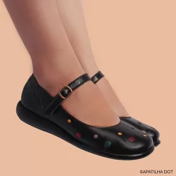 SAPATILHA DOT PRETA - TRINTEE