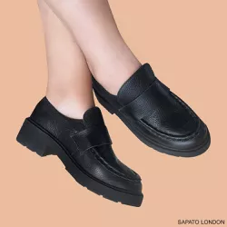 MOCASSIM LONDON TRATORADO PRETO