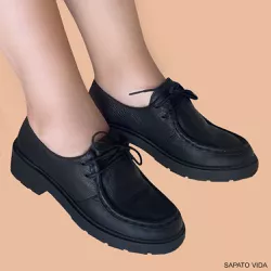 SAPATO VIDA TRATORADO PRETO