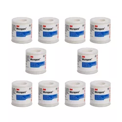 Kit 10 Fitas Micropore 1530 3M 5cm x10m Branco - Triomed