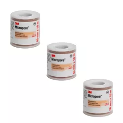 Kit 3 Fitas Micropore 1533 3M 5cm x10m Bege - Triomed